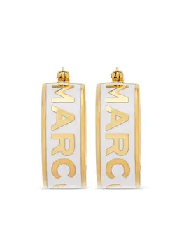 Marc Jacobs The Button Enamel Logo Hoop earrings 29061748