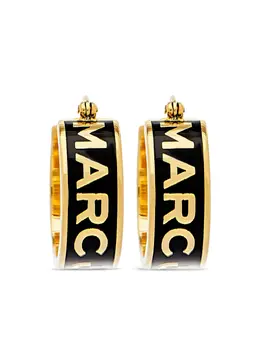 Marc Jacobs The Button Enamel Logo Hoop earrings 29061782
