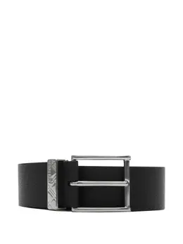 Burberry engraved-check leather belt 29941280
