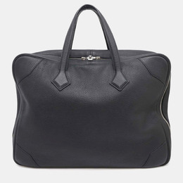 Hermes Black Taurillon Clemence Victoria 50 Travel Bag 1143868