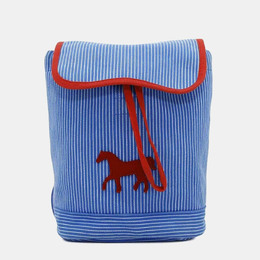 Hermes Blue Canvas Horse Backpack 1143873
