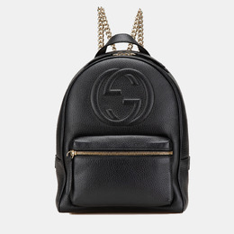 Gucci Black Soho Leather Chain Backpack 1144220