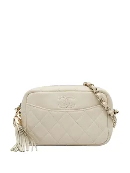 Chanel 2018-2019 Small CC Flat Quilted Caviar Camera Bag crossbody bag 30060034