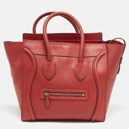 Celine Red Leather Mini Luggage Tote 1144257