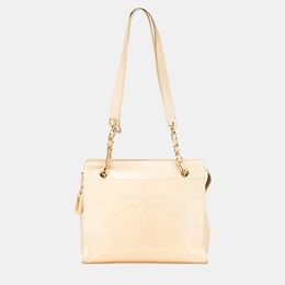 Chanel Beige CC Lambskin Chain Tote 1144818