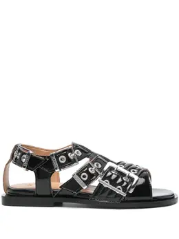 Ganni eyelet-detailing sandals 29889850