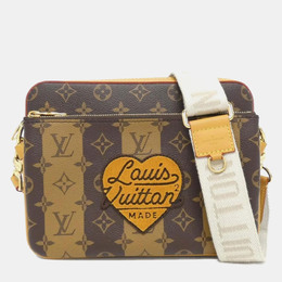 Louis Vuitton Marron Monogram Canvas Striped Squared Trio Messenger Bag 1145134