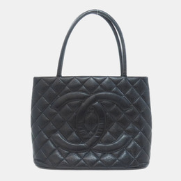 Chanel Black Grained Calfskin CC Tote Bag 1145192