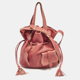 Lancel Red Leather Premiere Flirt Bucket Bag 1144360