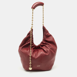 Loewe Burgundy Leather Medium Squeeze Shoulder Bag 1144594