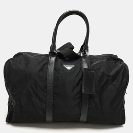 Prada Black Nylon and Leather Duffle Bag 1145580