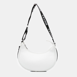 Celine White Medium Smooth Calfskin Ava Shoulder Bag with Celine Strap 1145799