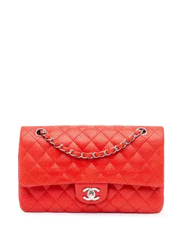 Chanel 2006-2008 Medium Classic Perforated Lambskin Double Flap shoulder bag 30066847