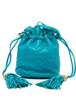Chanel 1989-1991 Quilted Lambskin Drawstring Tassel bucket bag 30068276