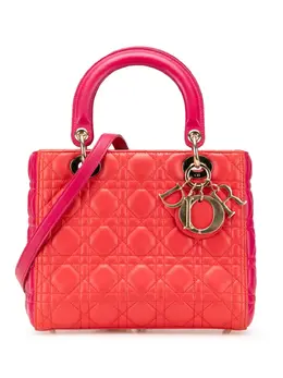 Christian Dior 2014 Medium Bicolor Lambskin Cannage Lady Dior satchel 30077728