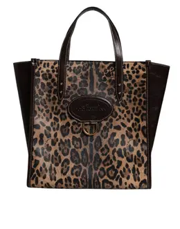 Dolce & Gabbana Multicolor Leopard Shopping Tote Shoulder WomenBorse Bag bag4733