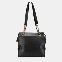 Chanel Black Triple CC Caviar Tote 1146130
