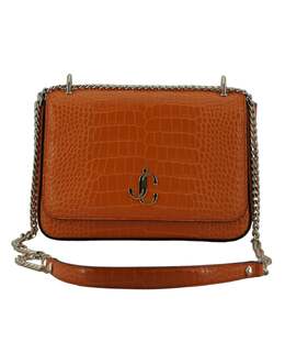 Женская сумка через плечо Jimmy Choo Amber Leather, оранжевый 7596337070140 | orange