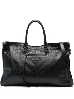 Balenciaga City Travel Leather Tote Bag 8103642abek1000