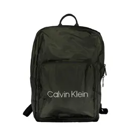Calvin Klein Men Backpack ca-37935 Green Recycled Polyester 10Laptop Compartment External Pocket