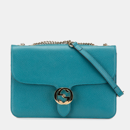 Gucci Blue Medium Dollar Calfskin Interlocking G Crossbody Bag 1133672