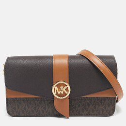 Michael Kors Brown Signature Coated Canvas Medium Greenwich Top Handle Bag 1145875