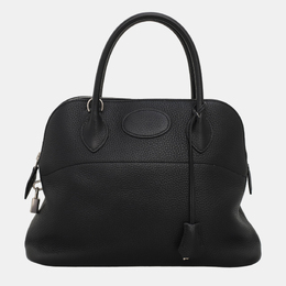 Hermes Black Clemence Leather Bolide 31 Top Handle Bag 1147283