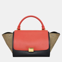 Celine Tri-Color Calfskin Leather Medium Trapeze Bag 1147316