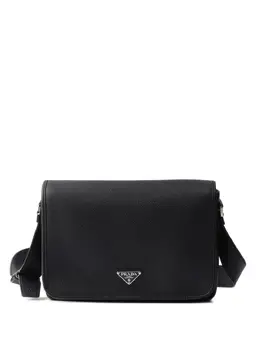 Prada textured leather messenger bag 29769427