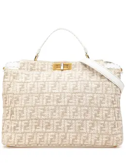 Fendi 2000-2010 Large Zucca Corda Iconic Peekaboo satchel 30097456