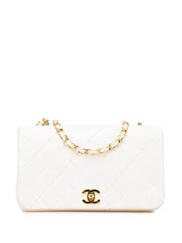 Chanel 1989-1991 Small CC Quilted Lambskin Full Single Flap crossbody bag 30110195