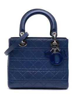 Christian Dior 2013 Medium Ultra Matte Calfskin Embossed Cannage Lady Dior satchel 30110756