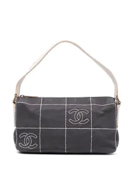 Chanel 2003-2004 CC Chocolate Bar Canvas shoulder bag 30111383
