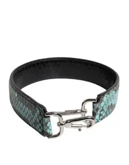 Dolce & Gabbana Black Blue Exotic Leather Bag Shoulder Strap wmb437