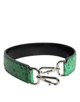 Dolce & Gabbana Black Green Exotic Leather Bag Shoulder Strap wmb445