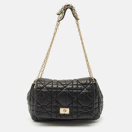 Christian Dior Black Cannage Leather Milly La Foret Shoulder Bag 1146125