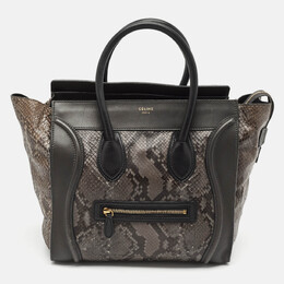 Celine Tricolor Python and Leather Mini Luggage Tote 1146271