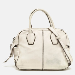 Tod's Off White Leather Miky Satchel 1146570