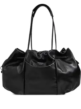 Emporio Armani pleated leather tote bag 29890957