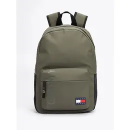 Сумка-рюкзак Tommy Jeans, фактура гладкая, зеленый 103708247400