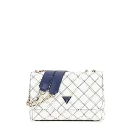 Сумка Guess, фактура зернистая, стеганая, белый/синий 103720926465