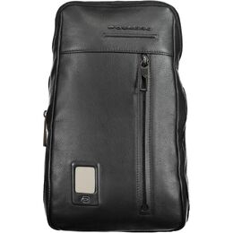Piquadro Black Leather Men Shoulder Bag pi-20687