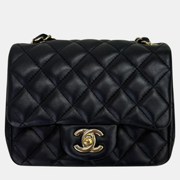 Chanel Black Lambskin Square Mini Shoulder Bag 1143458