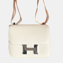 Hermes Milk White Epsom Leather Constance 19 Shoulder Bag 1143470