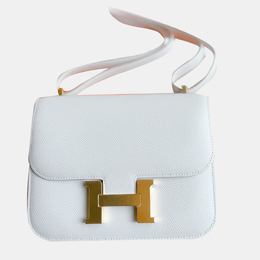Hermes Milk Grey Epsom Leather Constance 19 Shoulder Bag 1143479