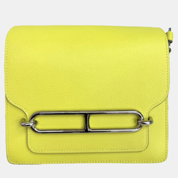 Hermes Lemon Yellow Swift Leather Mini Roulis Shoulder Bag 1143551