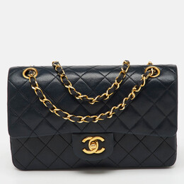 Chanel Black Quilted Leather Small Classic Double Flap Bag 1147511