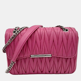 Miu Miu Pink Leather Matrasse Chain Shoulder Bag 1147640