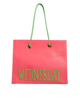 Женская сумка-тоут из кожи Alberta Ferretti Weekend Wednesday Shopping, розовый 7808651952188 | pink