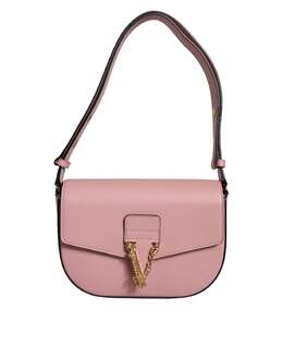 Женская сумка через плечо Versace Grainy Calf Leather с логотипом, розовый 7833691095100 | pink